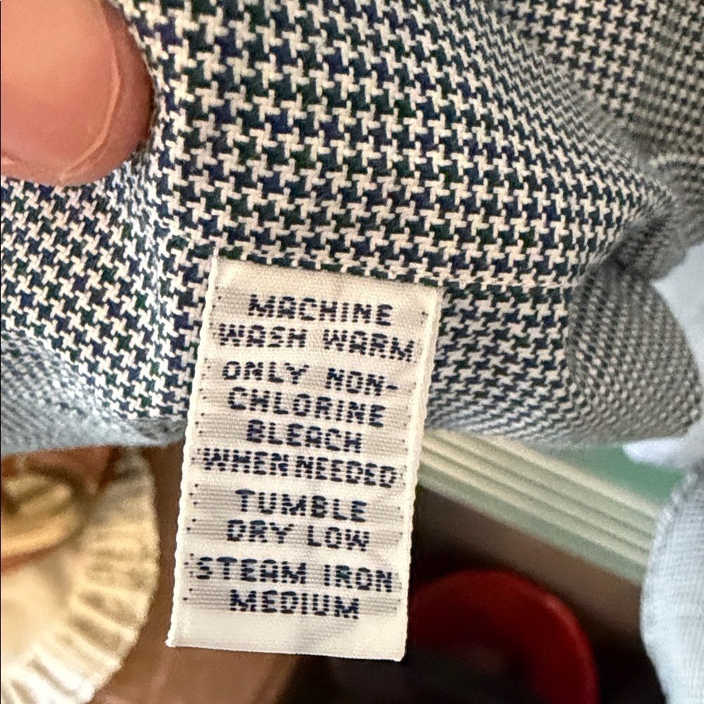 Ralph Lauren Yarmouth Mens 16.5 Cotton Houndstooth Oxford Shirt Preppy Classic - Picture 7 of 8